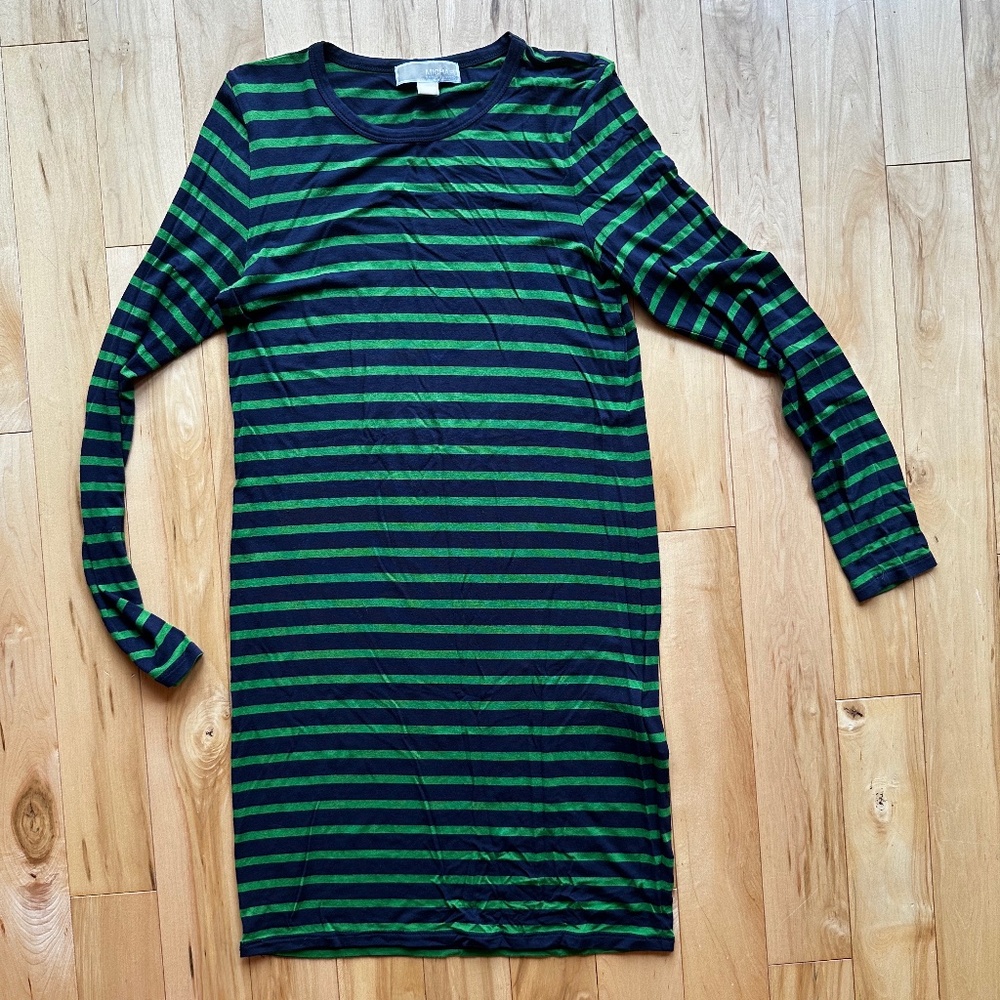 Michael Kors Long sleeve striped‎ T-shirt dress